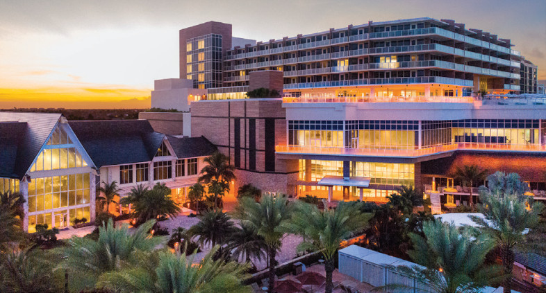 JW Marriott Marco Island hotel at sunset