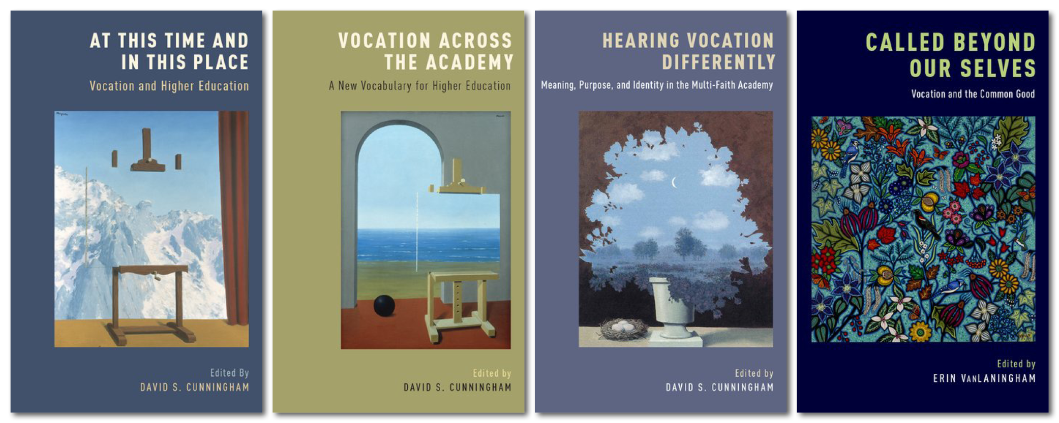 An image of the four NetVUE Scholarly Resources books.