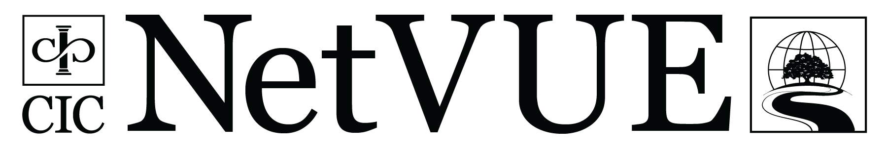The shortened NetVUE logo in black