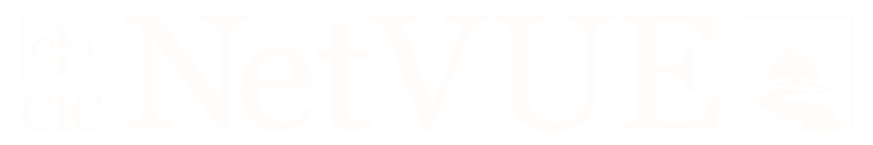 The shortened NetVUE logo in white