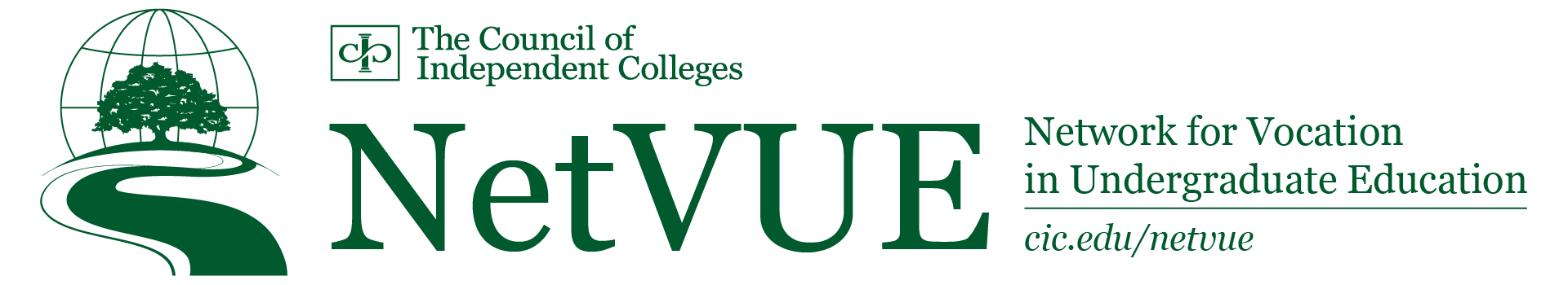 The NetVUE logo in green, with the globe icon