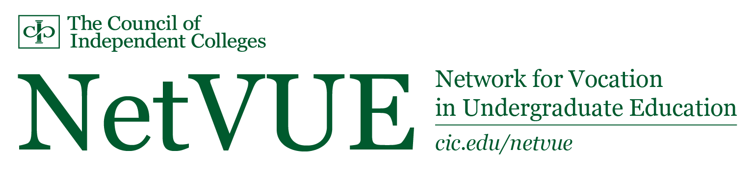 The NetVUE logo in green, without the globe icon
