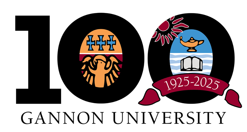 Gannon University 100 years logo