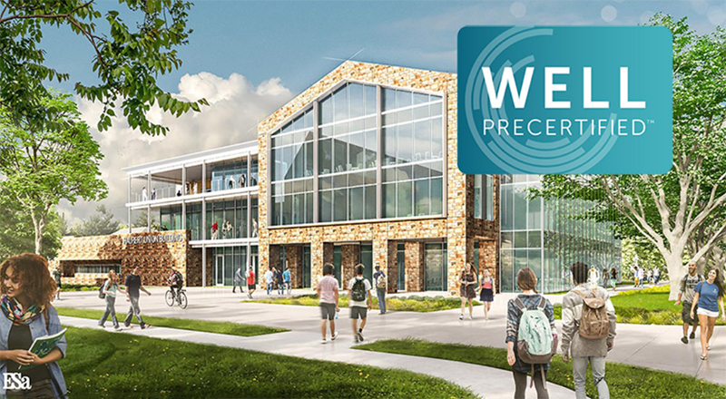 External rendering of Moravian University's new student center
