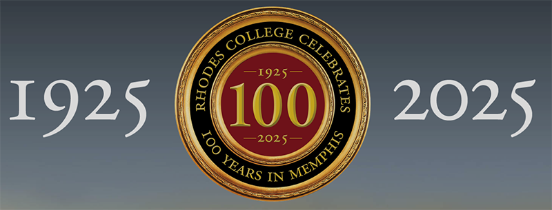 Rhodes College 100 years logo
