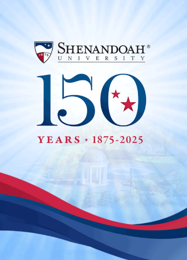 Shenandoah University 150 Years logo