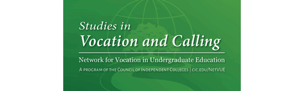 The logo of the NetVUE journal, "Studies in Vocation and Calling"