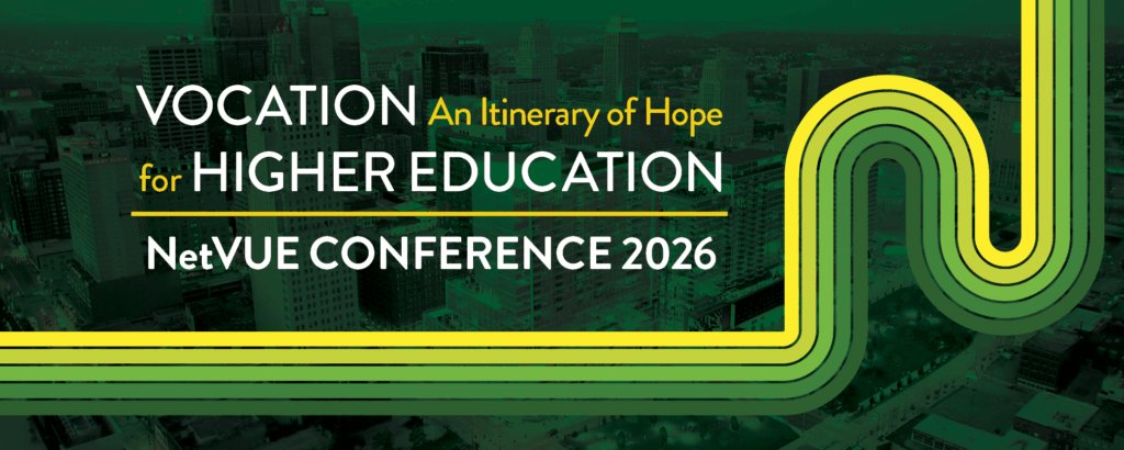 Logo for the 2026 NetVUE Conference, "Vocation: An Itinerary of Hope for Higher Education"