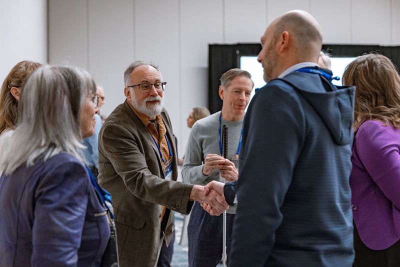 Presidential spouses and partners meeting each other and shaking hands