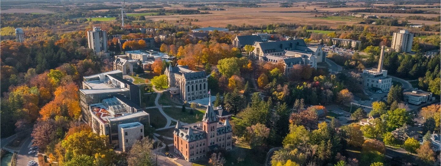St. Olaf college campus in the fall